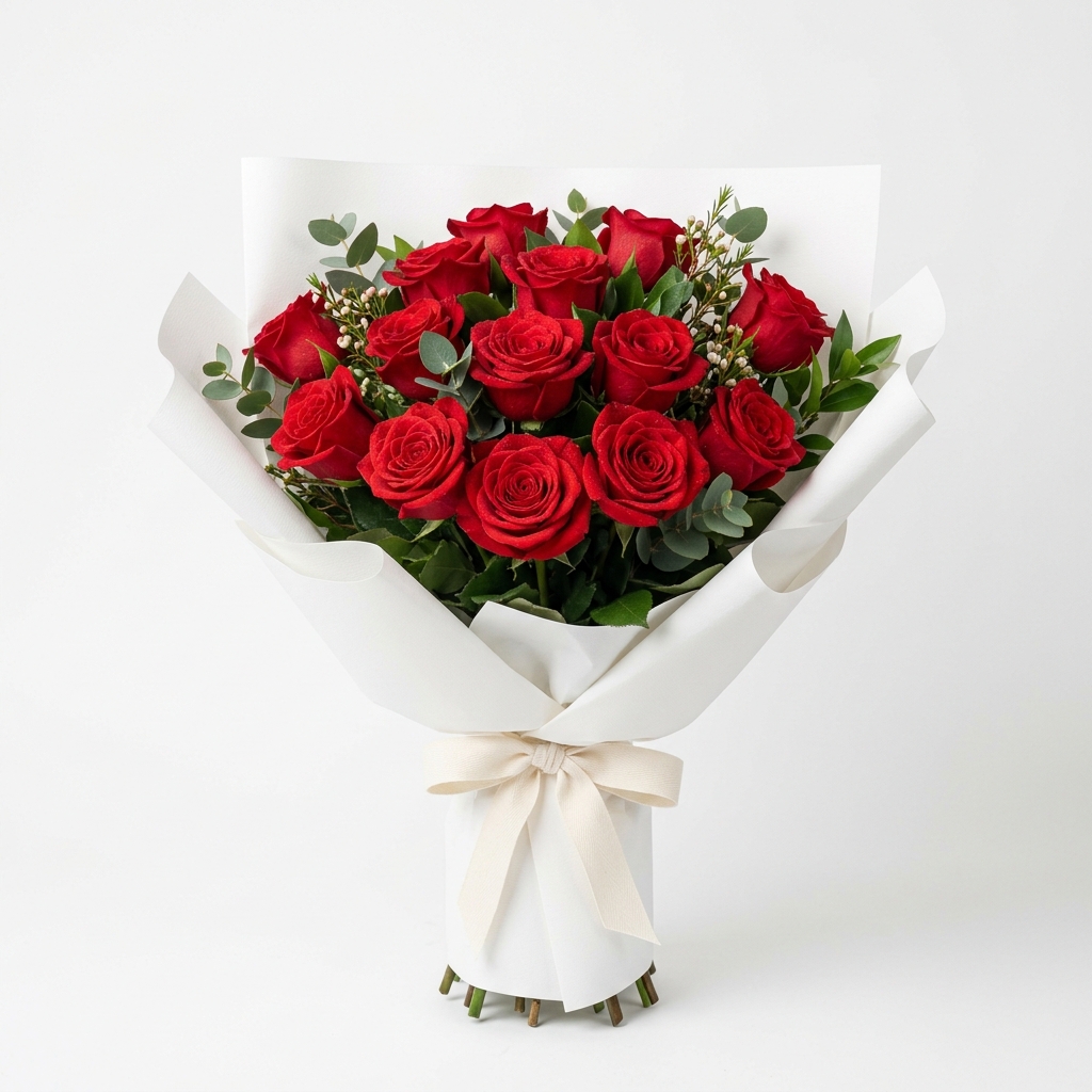 Valentine Rose Bouquet ΓÇö Classic Red